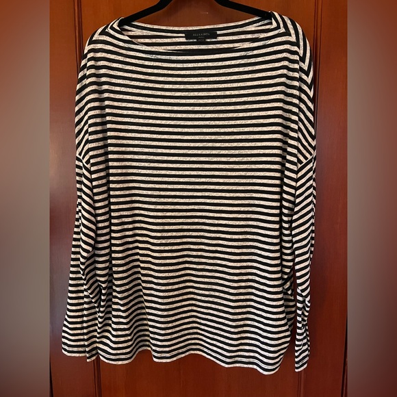 ALLSAINTS Rita Stripe Top - Picture 2 of 4